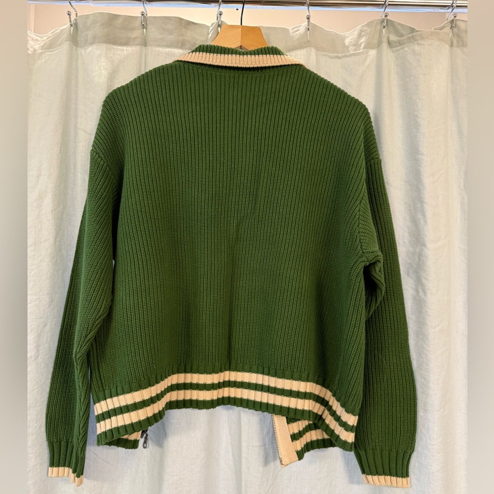 NWT Free People Green and Cream Cardigan by Falling Forward - Picture 2 of 3